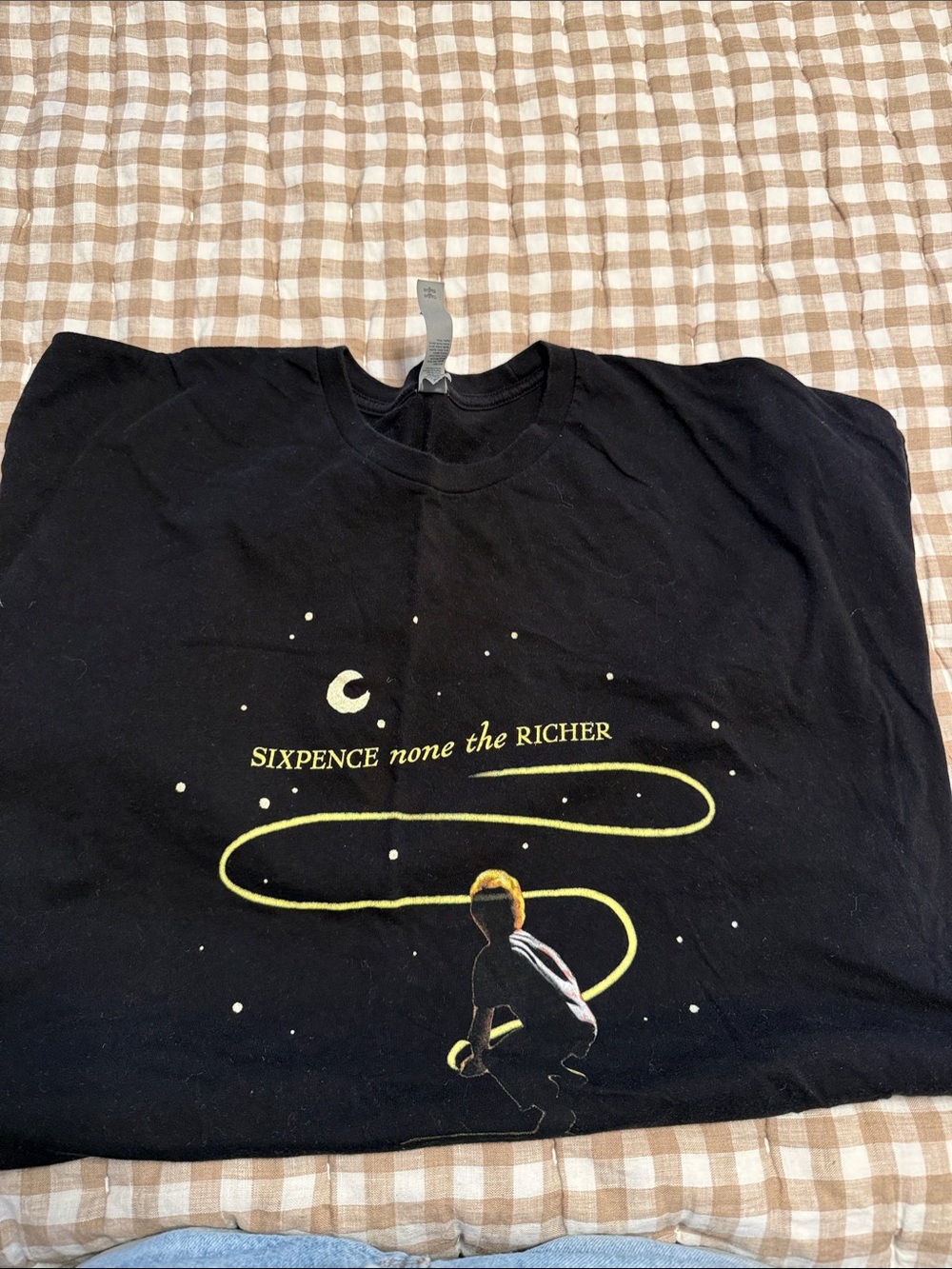 Sixpence None the Richer Black Graphic Tee - Yellow Accents